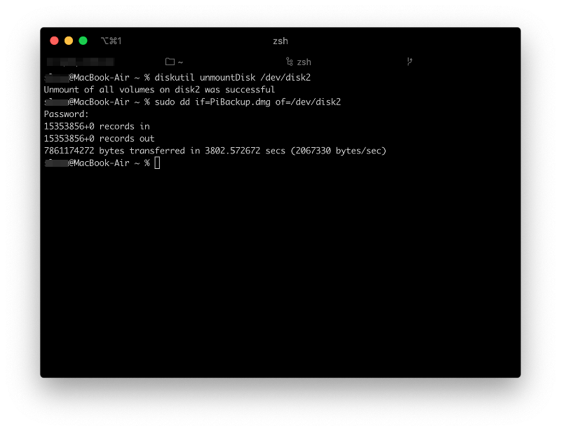Restore a backup